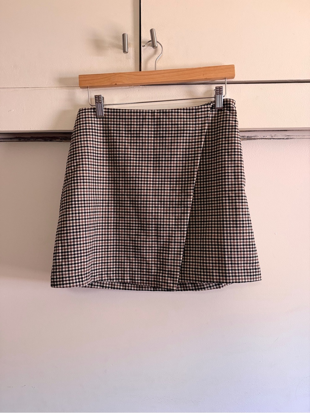 Old Navy Check Print Mini Skirt - Brown/Black Size S